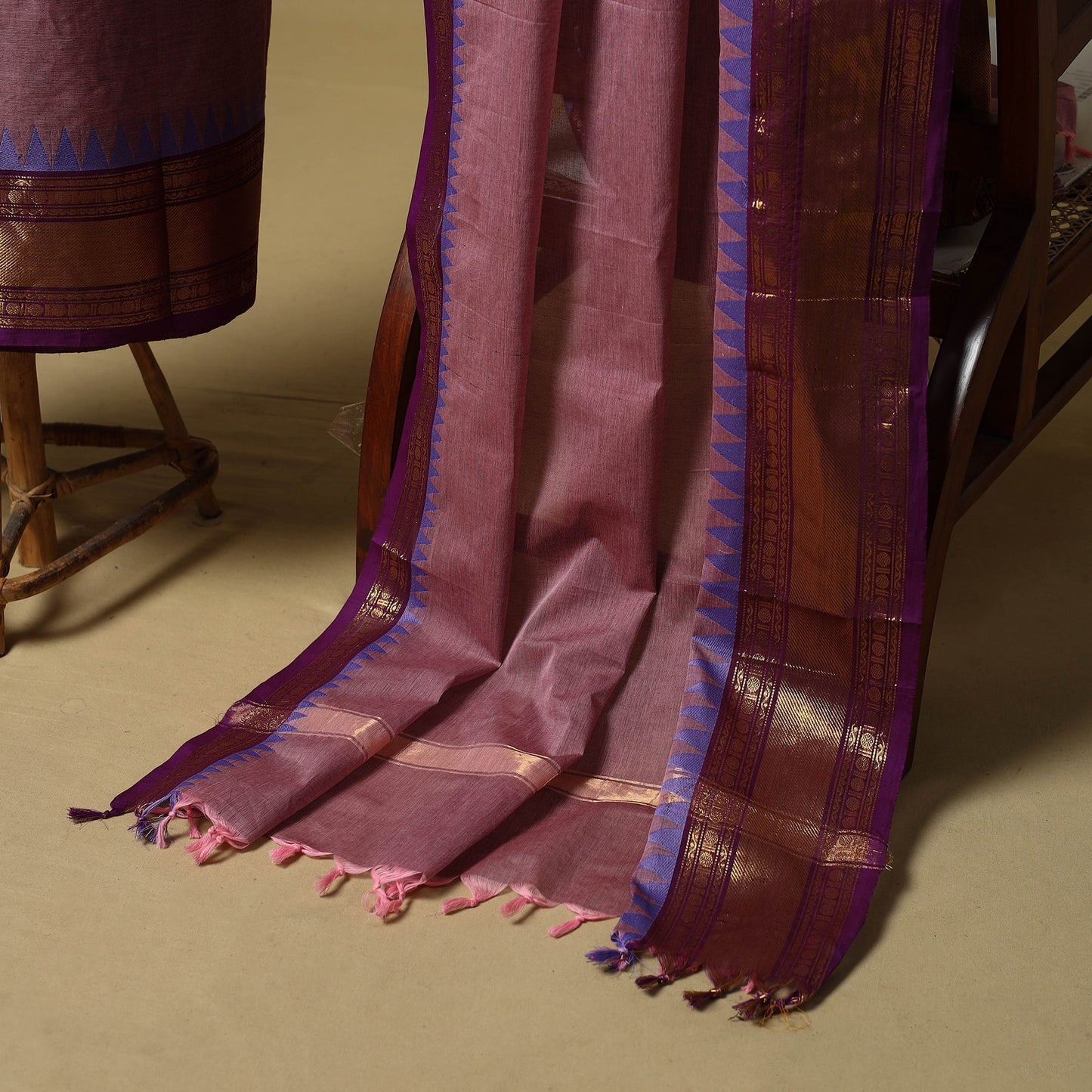 Kandangi chettinad cotton 2pc unstitched dress material 02