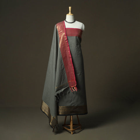 Kandangi chettinad cotton 2pc unstitched dress material 02