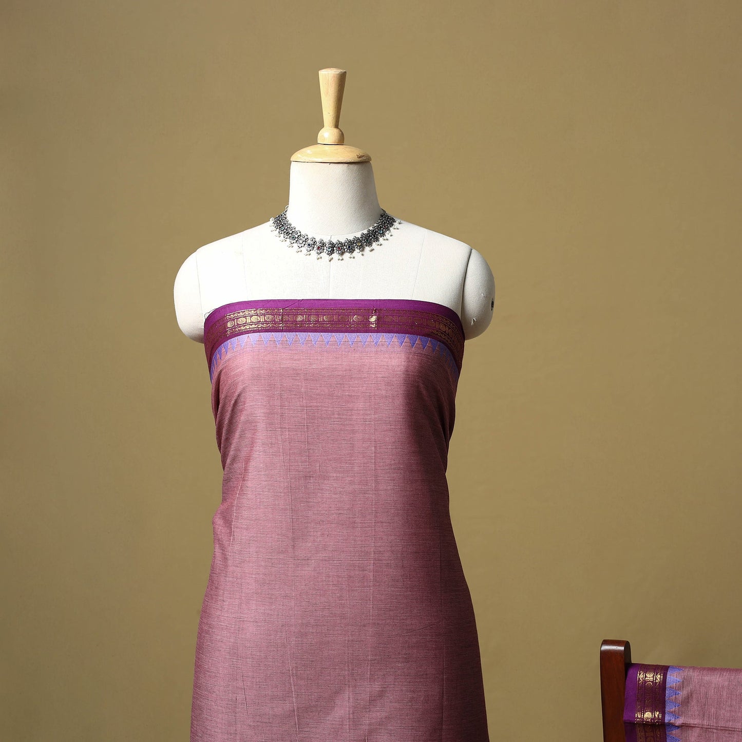 Kandangi chettinad cotton 2pc unstitched dress material 02