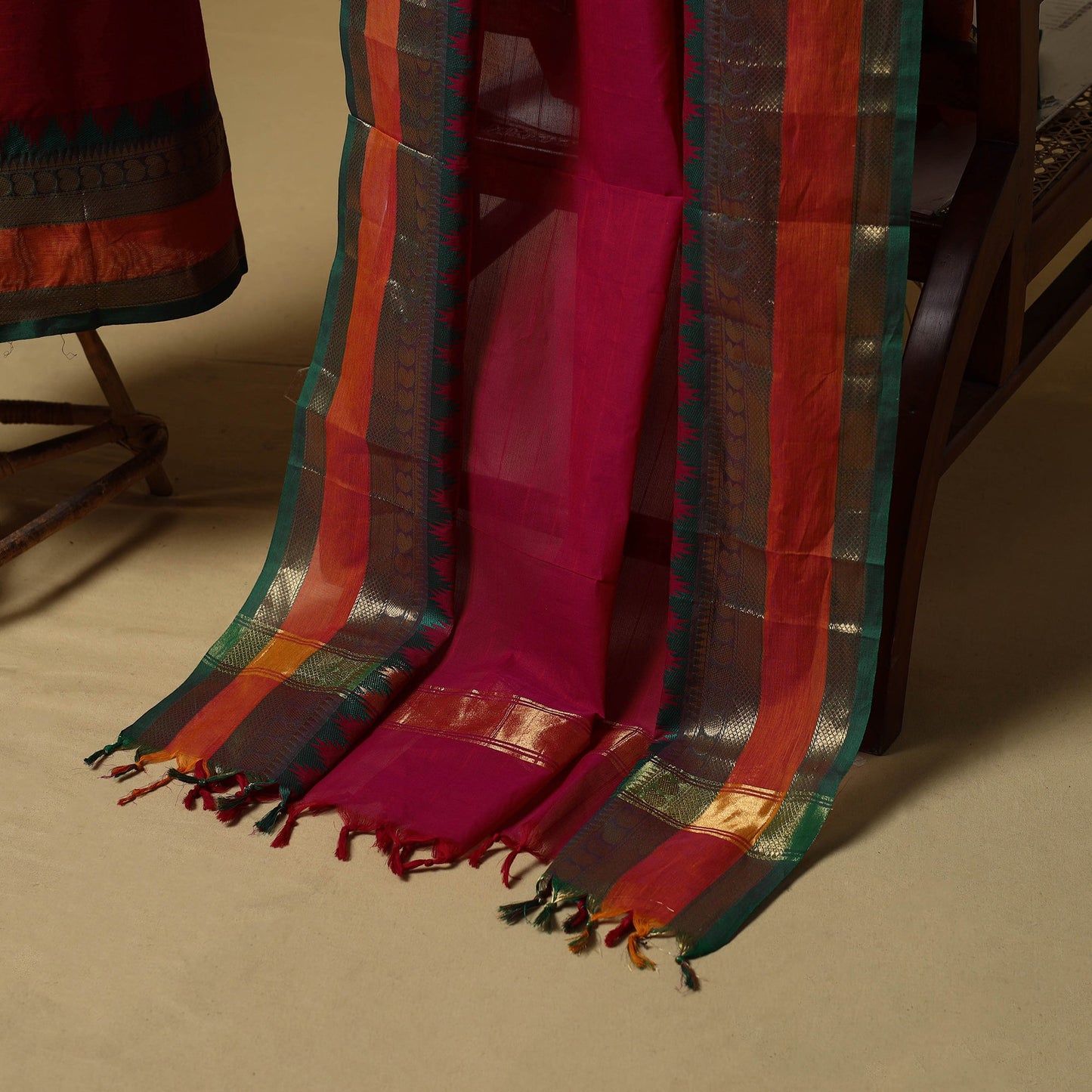 Kandangi chettinad cotton 2pc unstitched dress material 03