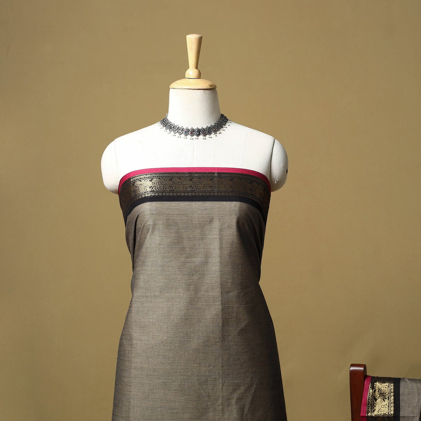 Kandangi chettinad cotton 2pc unstitched dress material 04