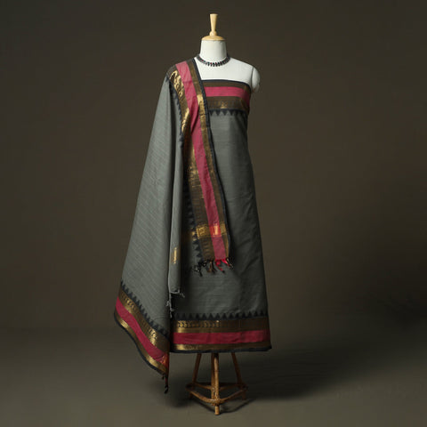 Kandangi chettinad cotton 2pc unstitched dress material 05