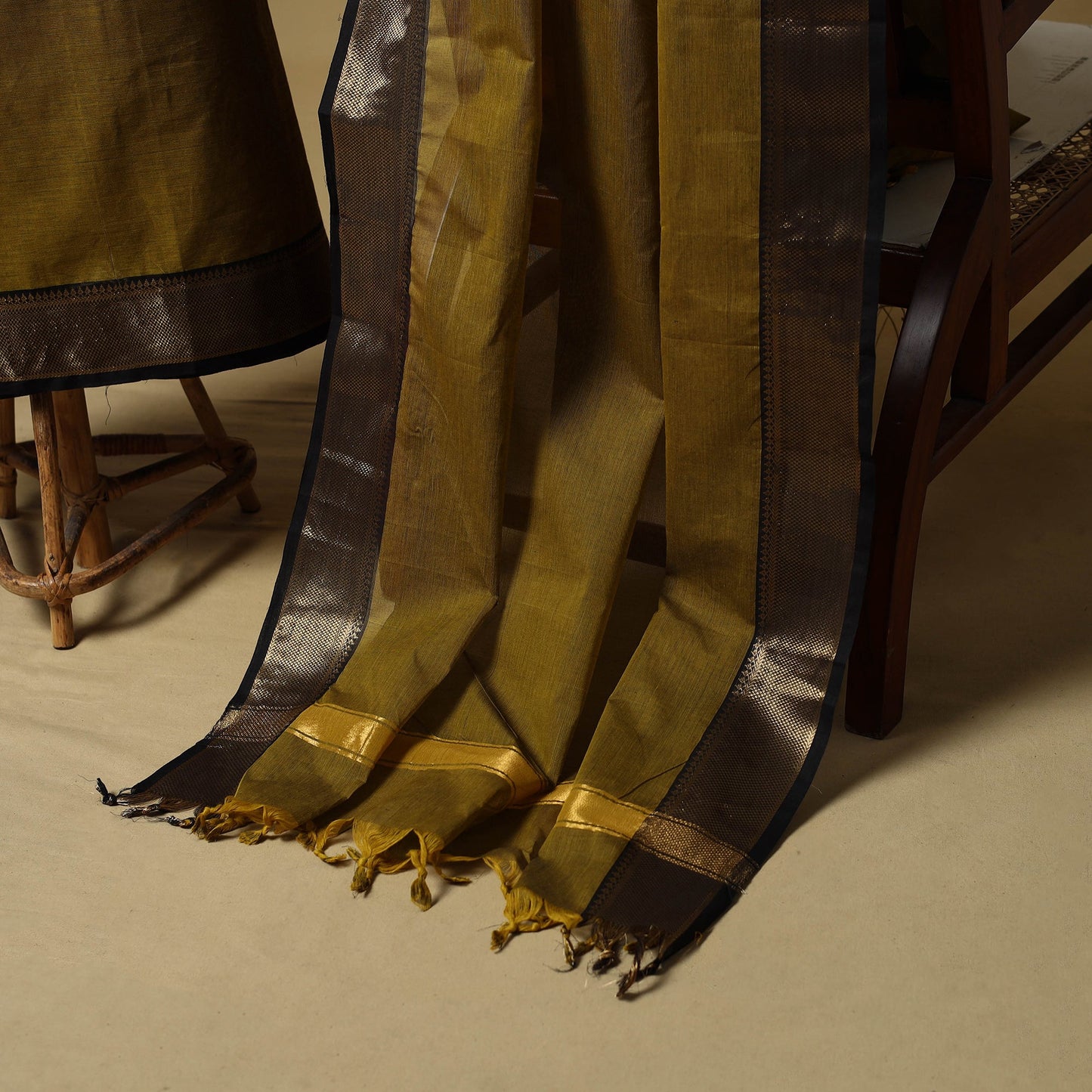 Kandangi chettinad cotton 2pc unstitched dress material 05