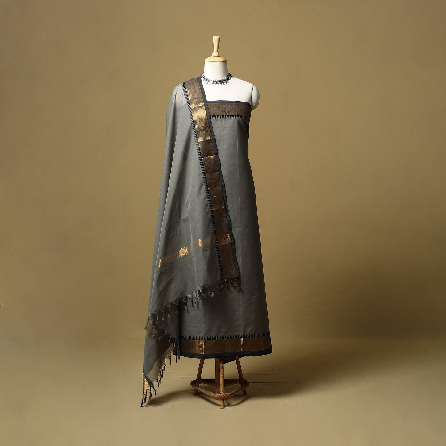 Kandangi chettinad cotton 2pc unstitched dress material 07