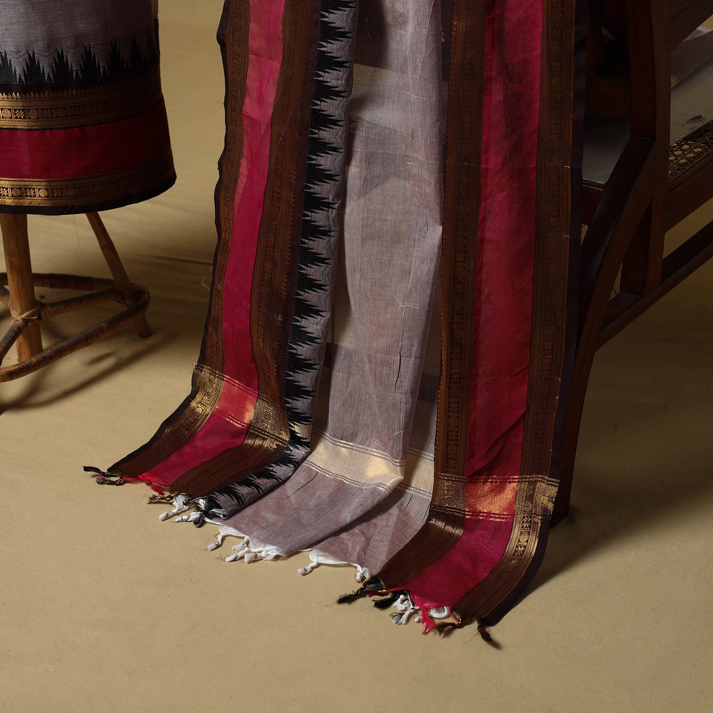 Kandangi chettinad cotton 2pc unstitched dress material 08