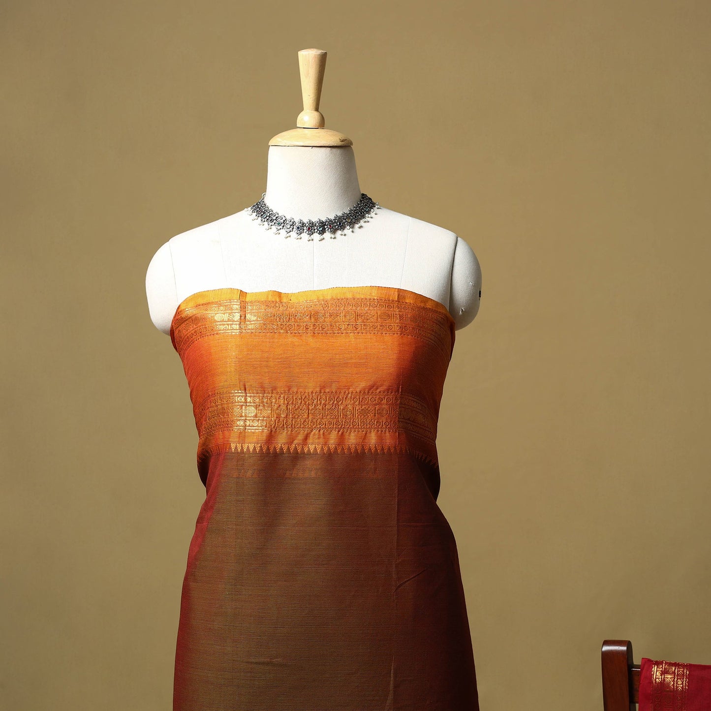 Kandangi chettinad cotton 2pc unstitched dress material 09