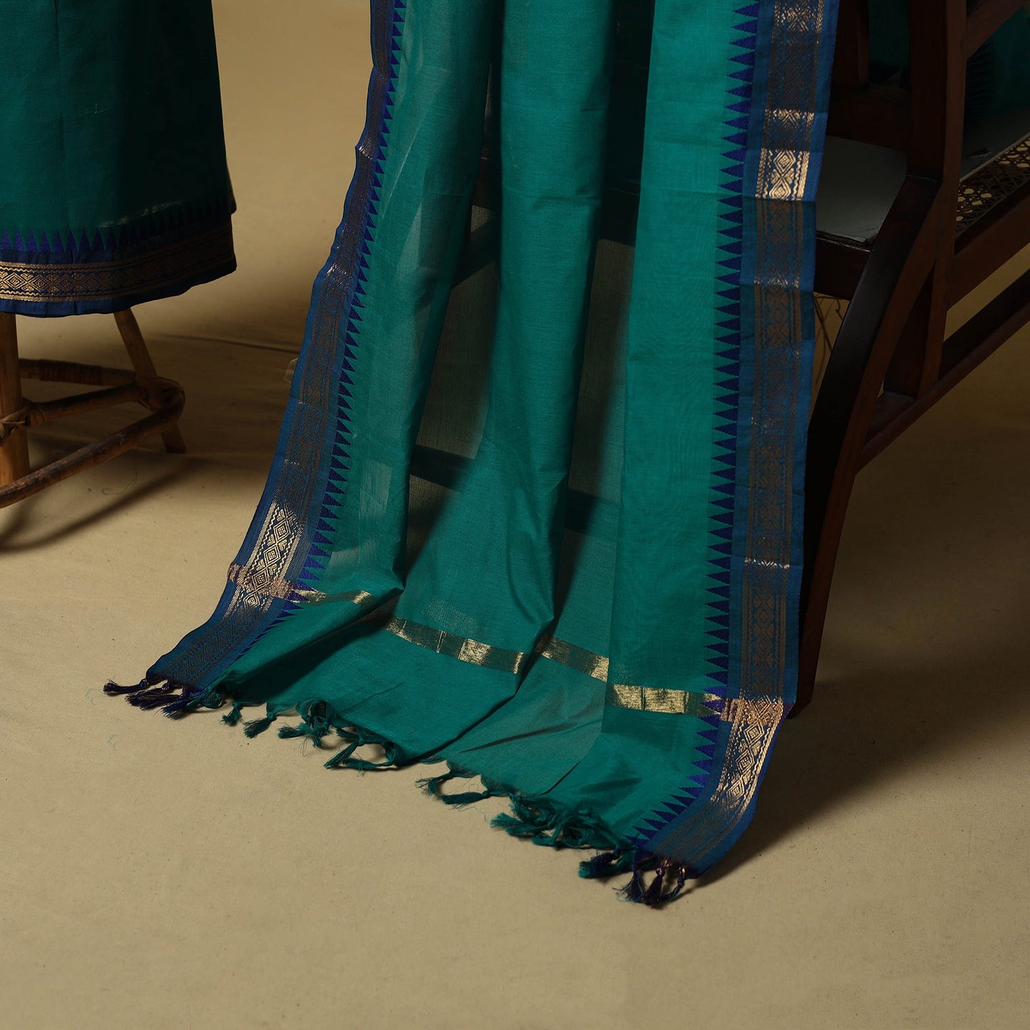 Kandangi chettinad cotton 2pc unstitched dress material 11