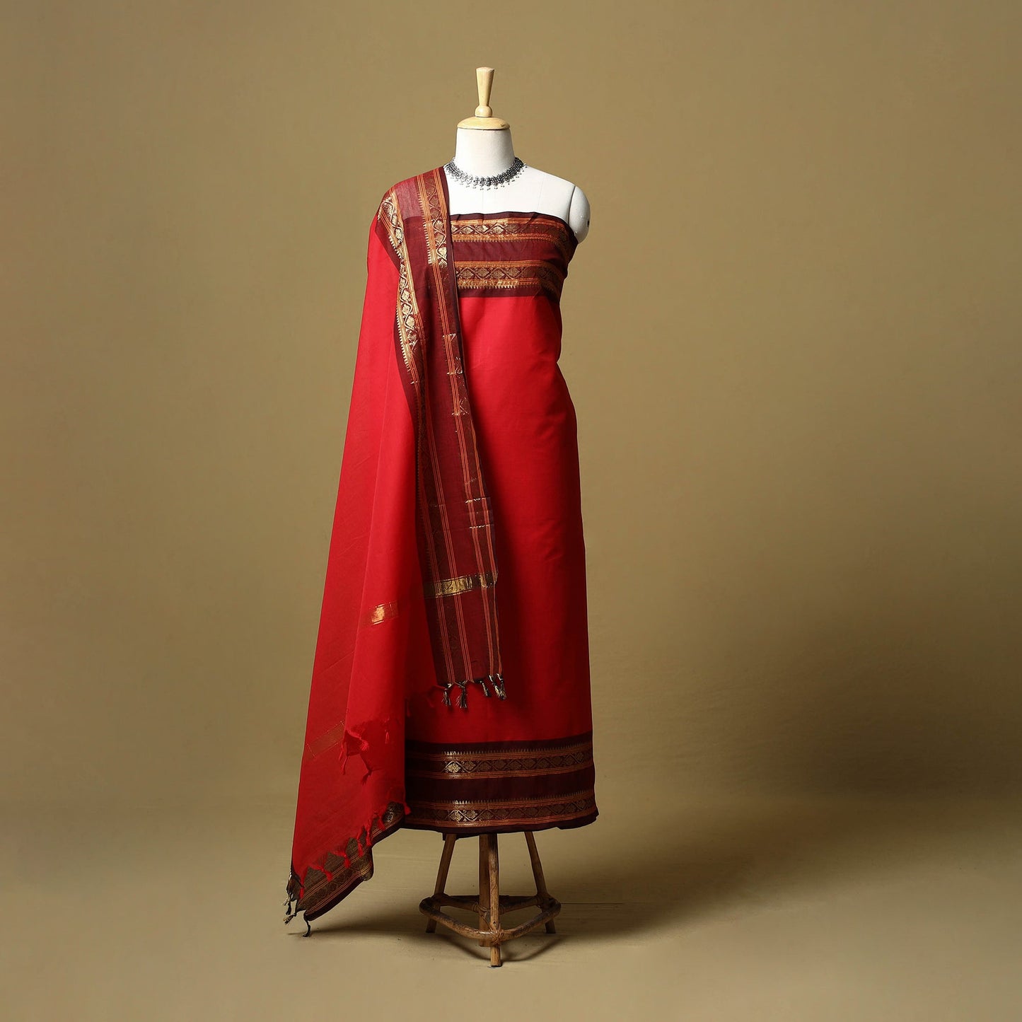 Kandangi chettinad cotton 2pc unstitched dress material 12