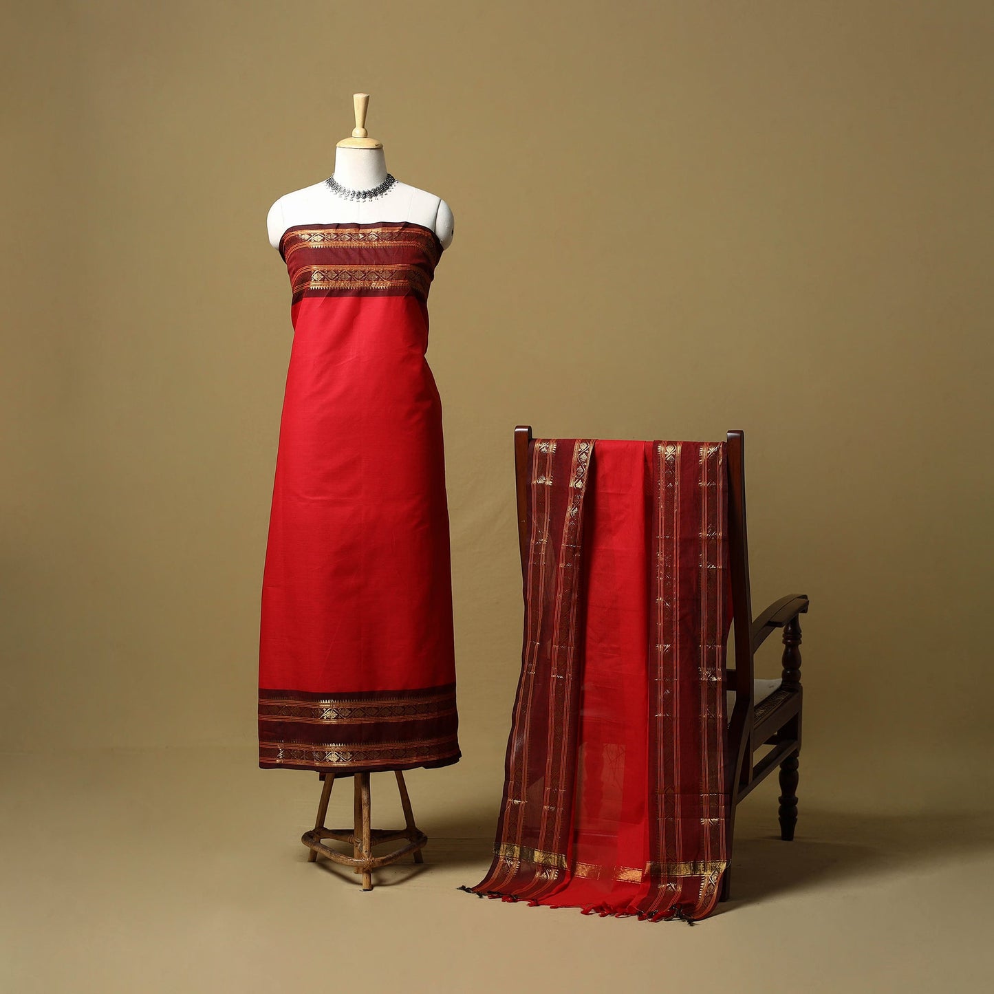 Kandangi chettinad cotton 2pc unstitched dress material 12