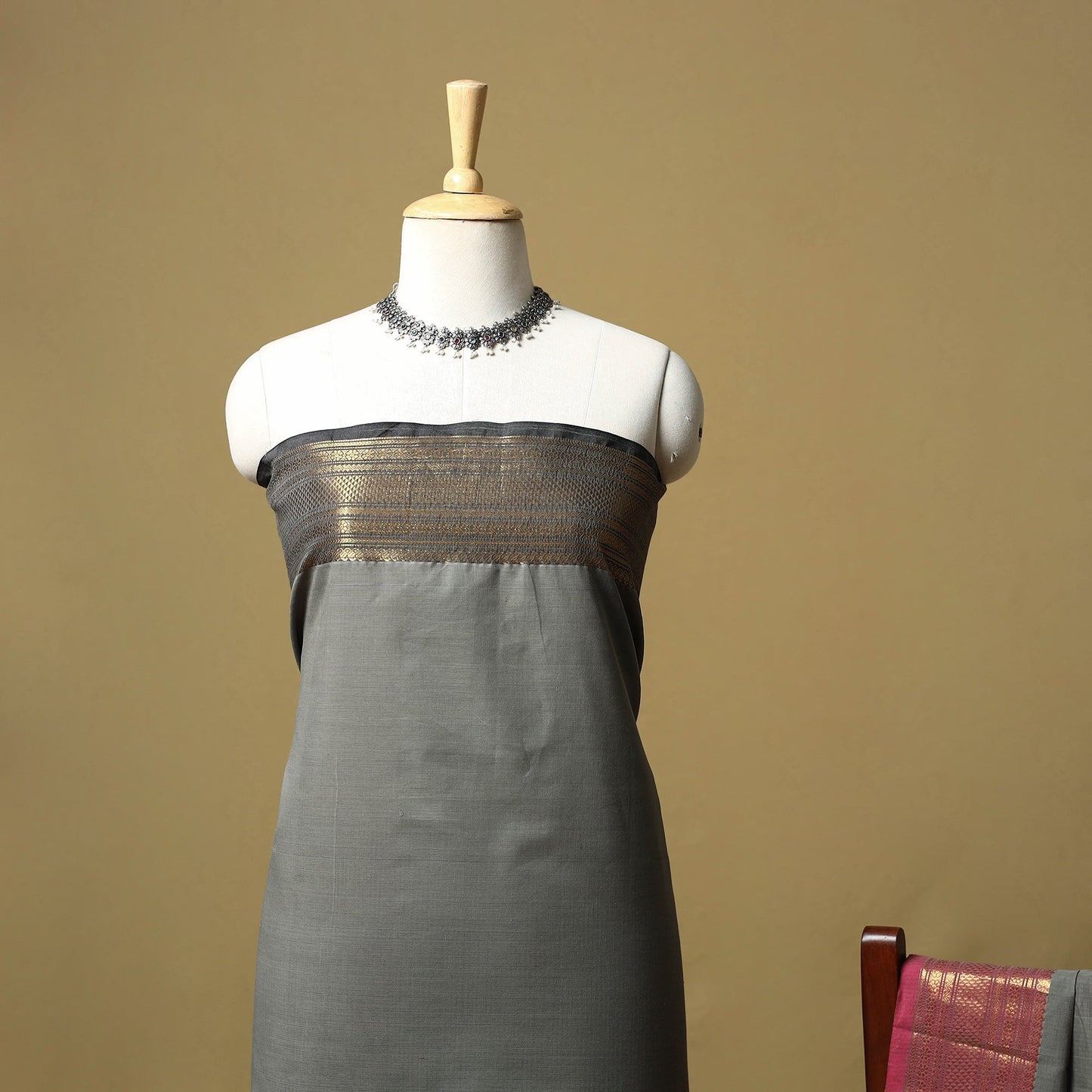 Kandangi chettinad cotton 2pc unstitched dress material 14