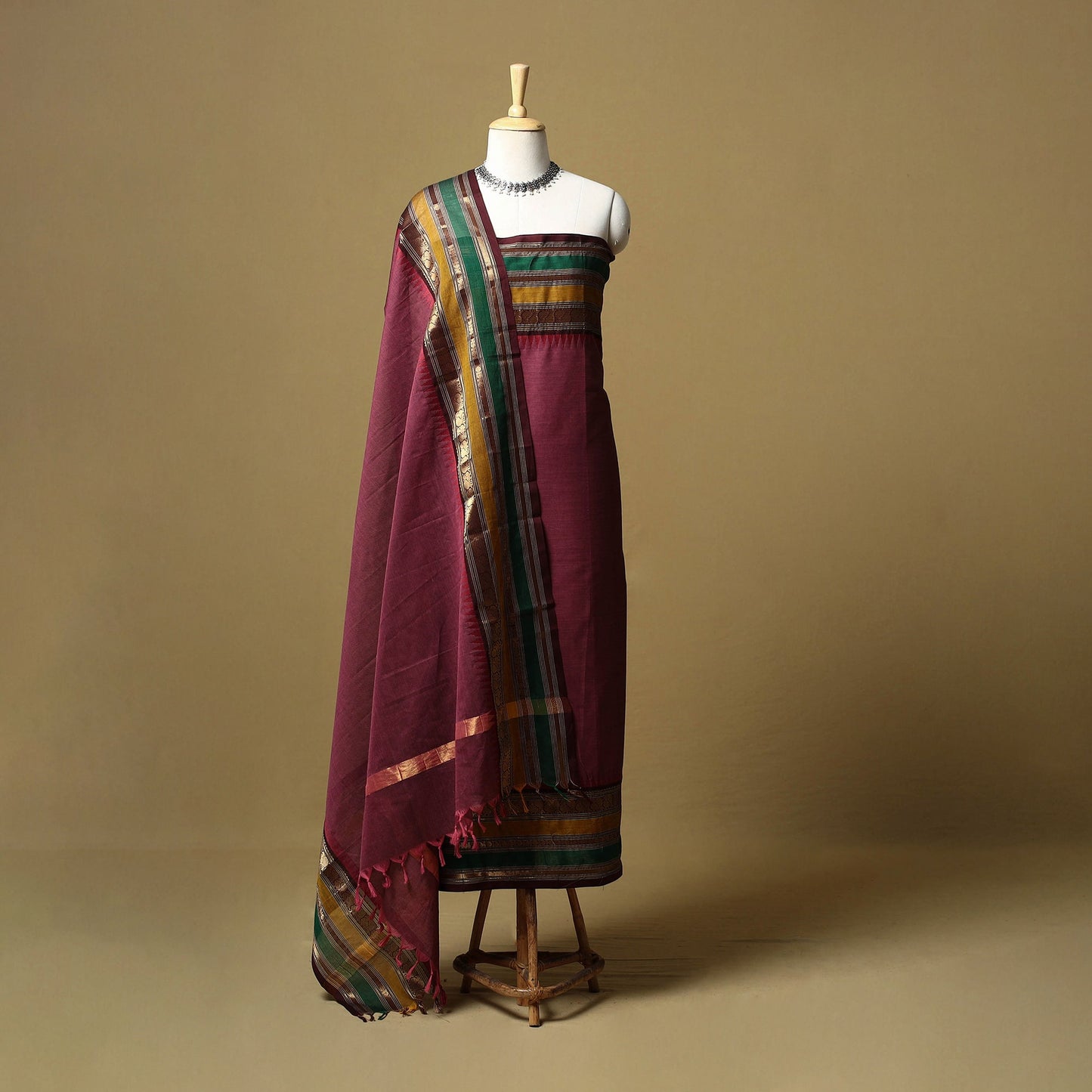 Kandangi chettinad cotton 2pc unstitched dress material 16