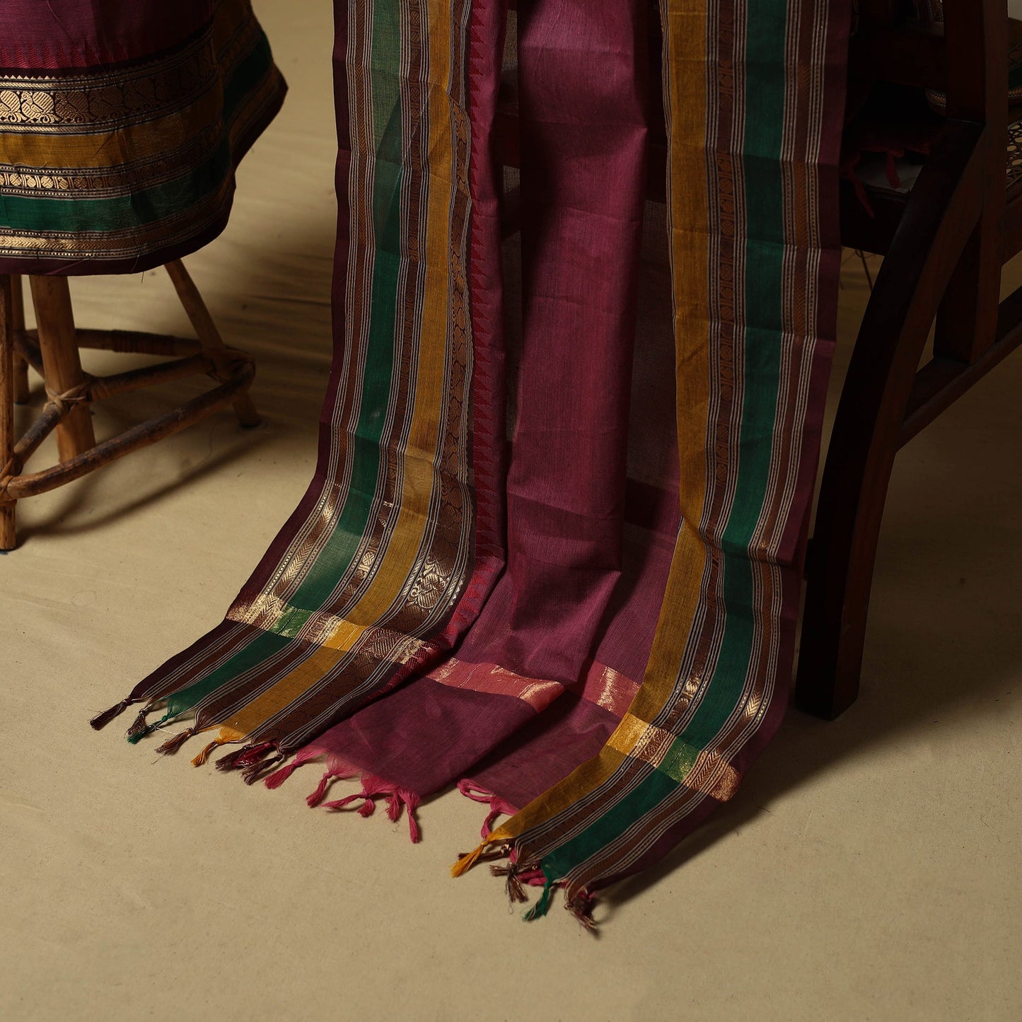 Kandangi chettinad cotton 2pc unstitched dress material 16