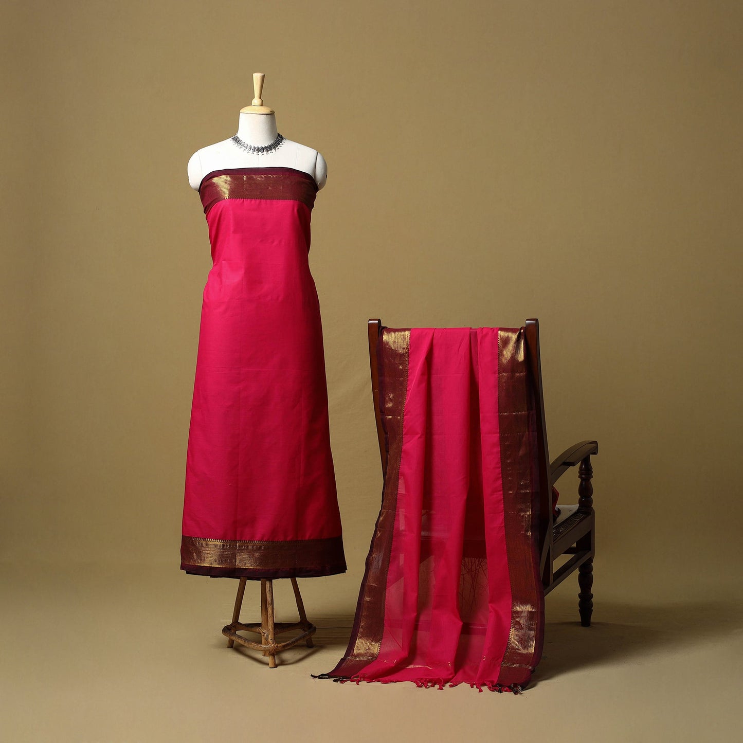 Kandangi chettinad cotton 2pc unstitched dress material 17