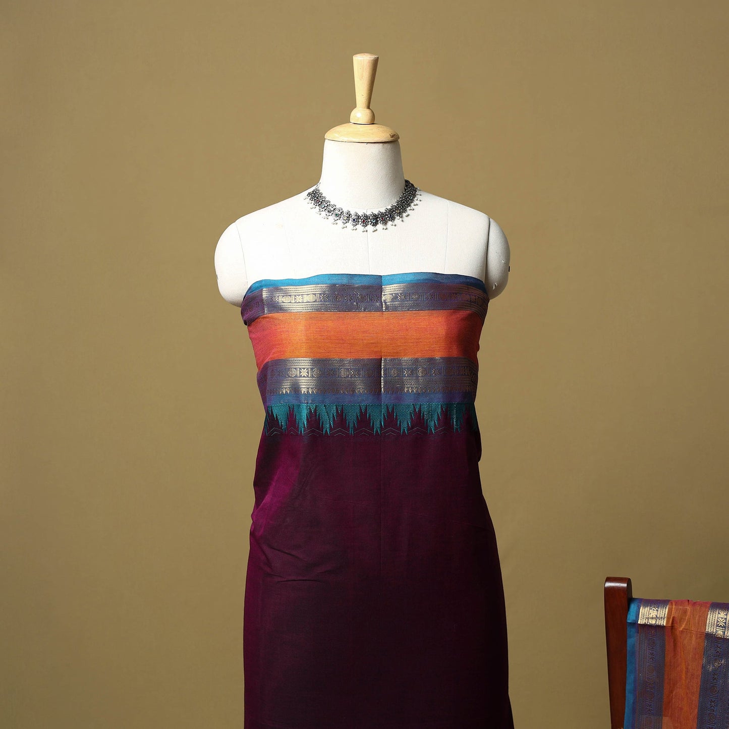 Kandangi chettinad cotton 2pc unstitched dress material 18