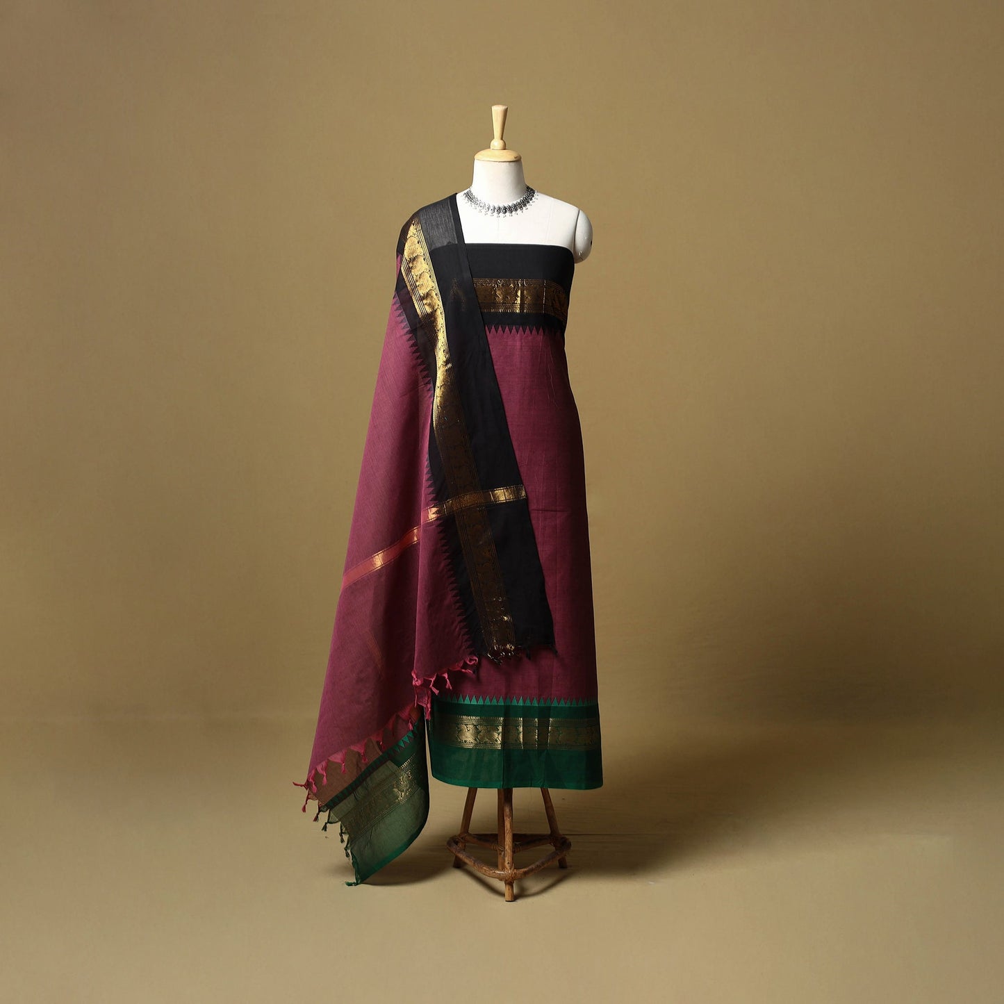 Kandangi chettinad cotton 2pc unstitched dress material 19