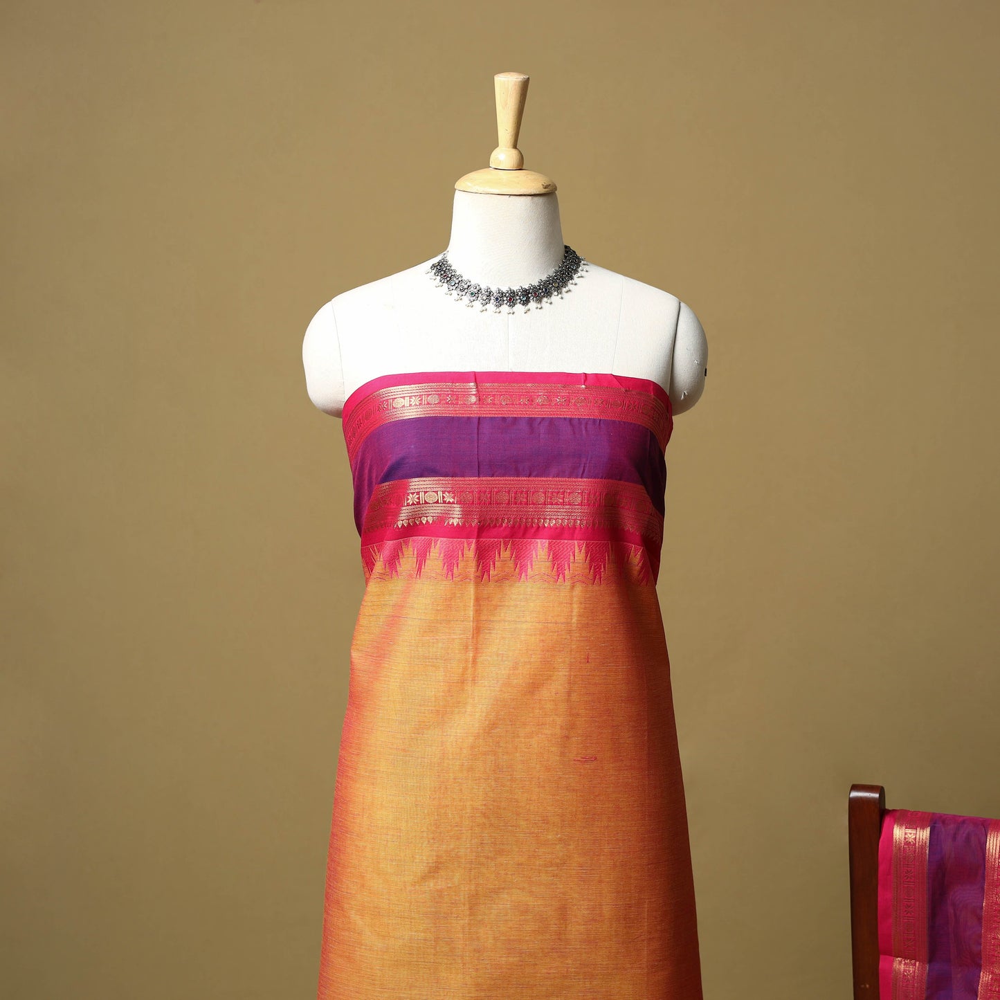 Kandangi chettinad cotton 2pc unstitched dress material 21