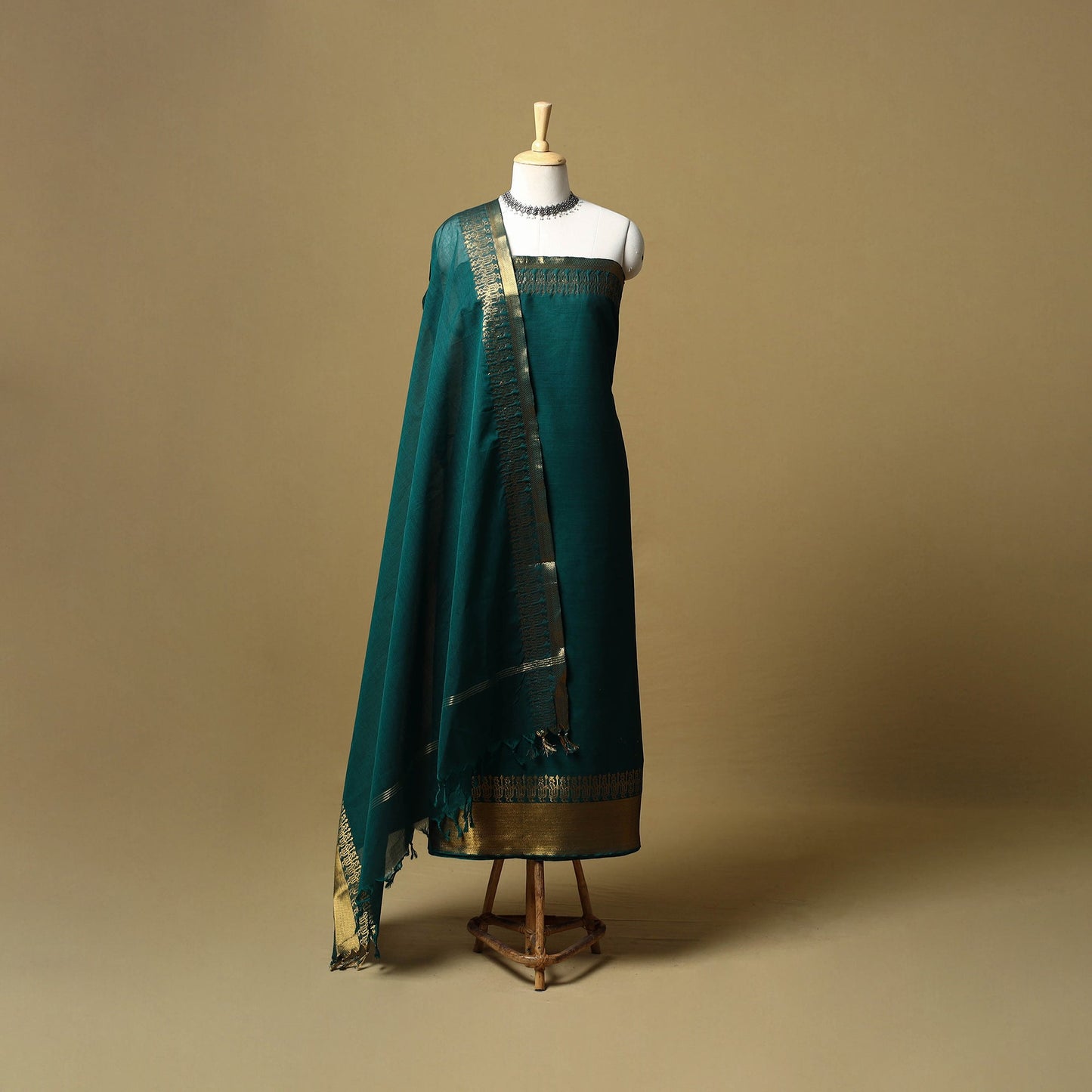 Kandangi chettinad cotton 2pc unstitched dress material 22