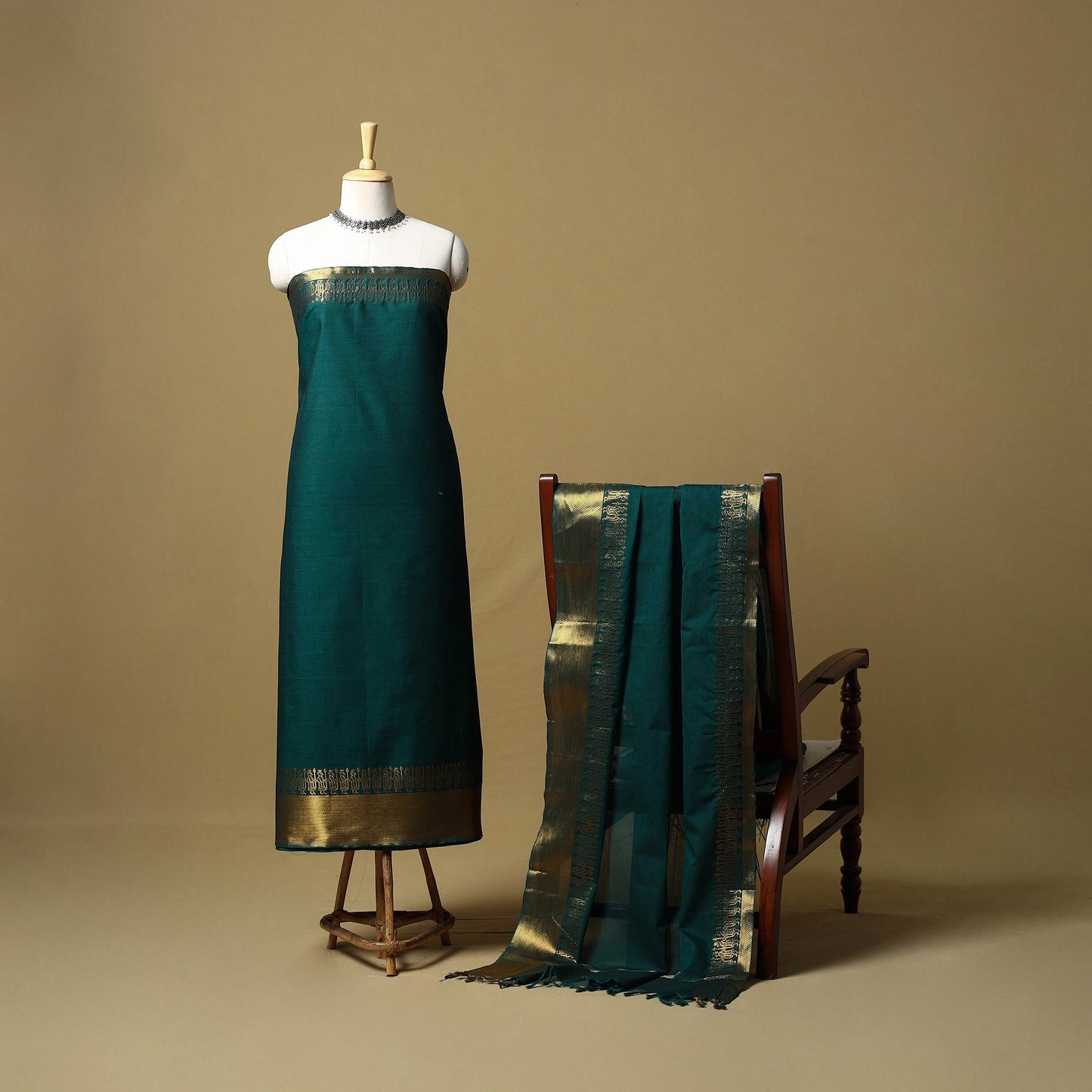 Kandangi chettinad cotton 2pc unstitched dress material 22