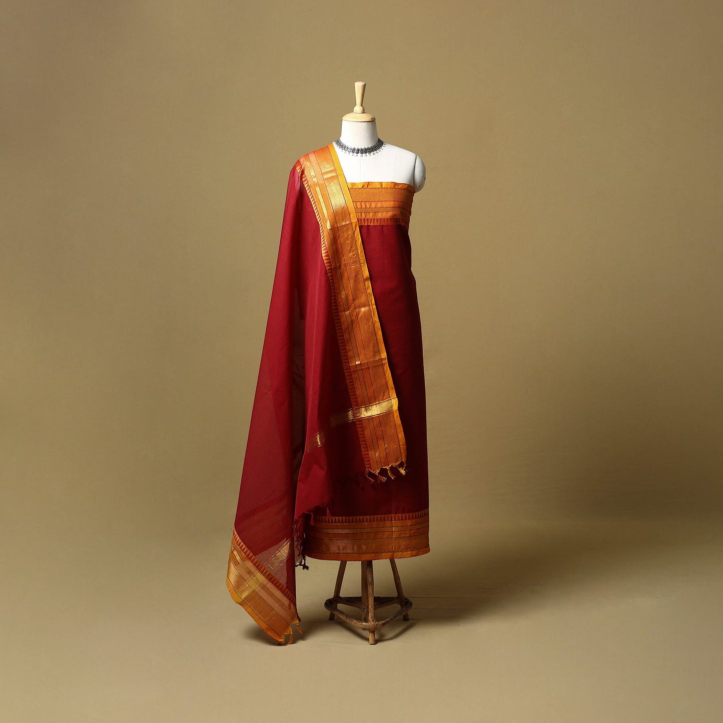 Kandangi chettinad cotton 2pc unstitched dress material 23