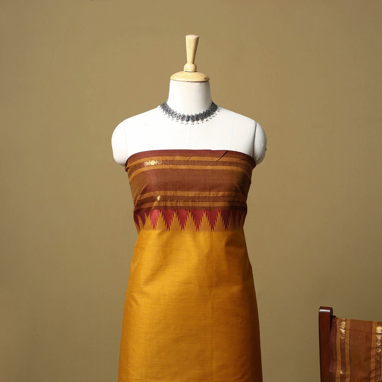 Kandangi chettinad cotton 2pc unstitched dress material 25