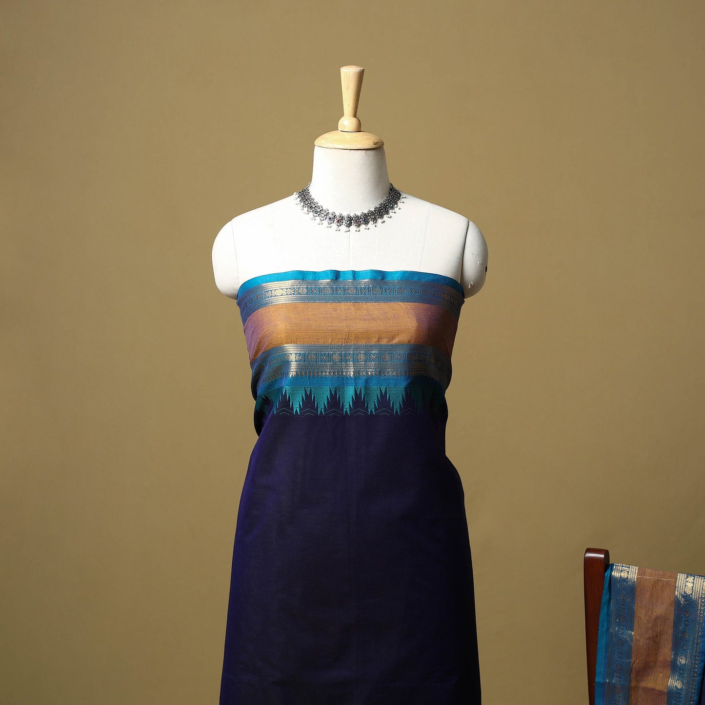 Kandangi chettinad cotton 2pc unstitched dress material 26