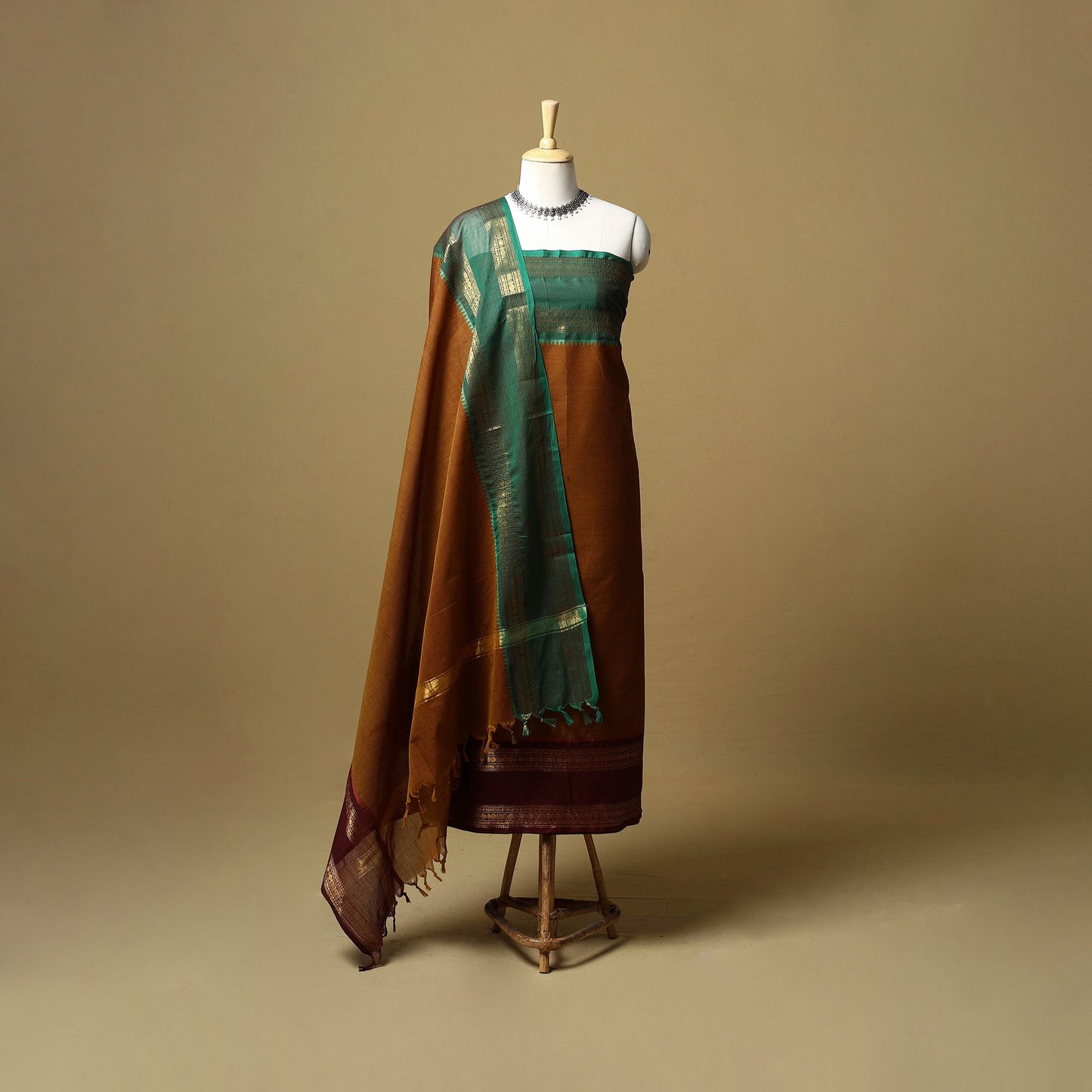 Kandangi chettinad cotton 2pc unstitched dress material 29