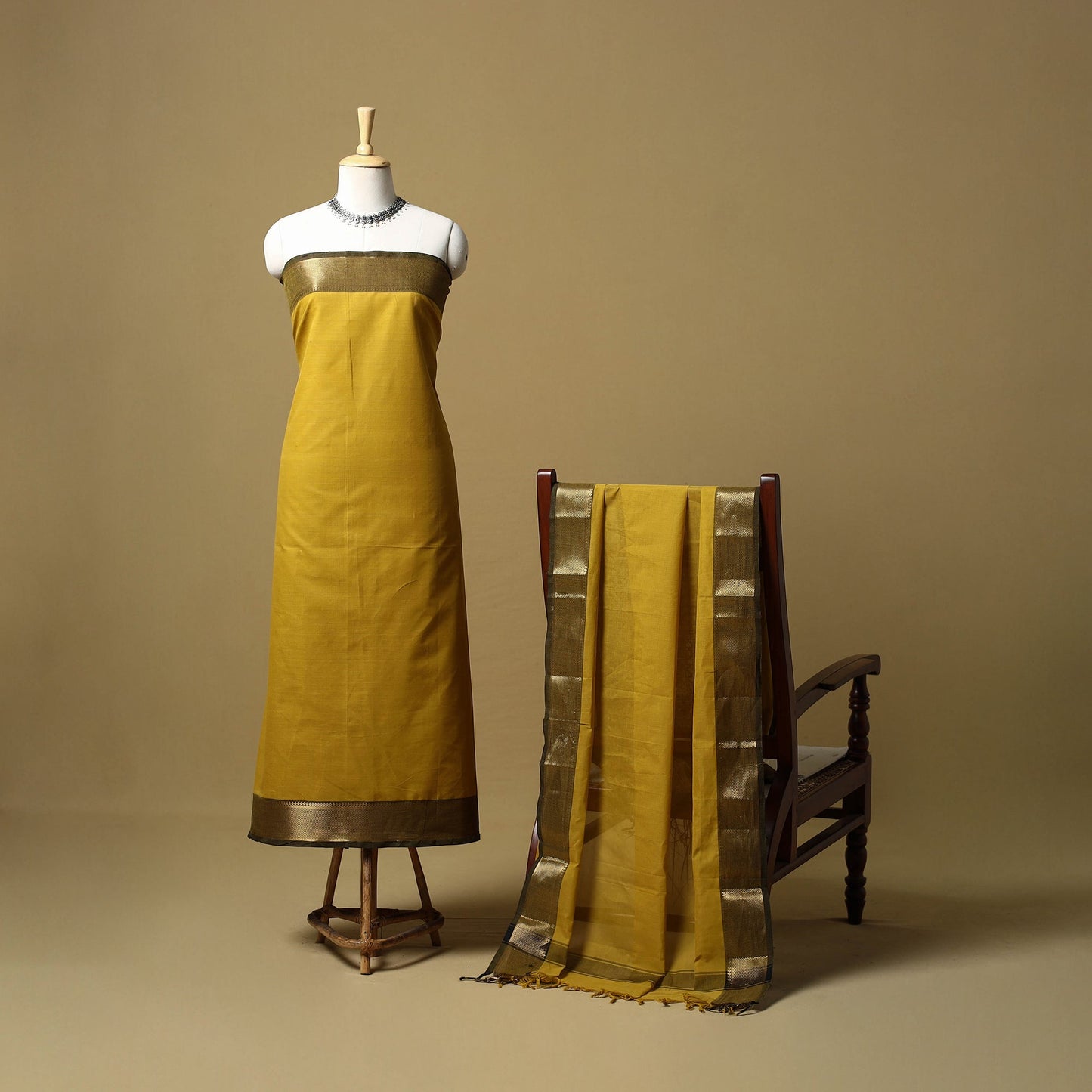 Kandangi chettinad cotton 2pc unstitched dress material 31