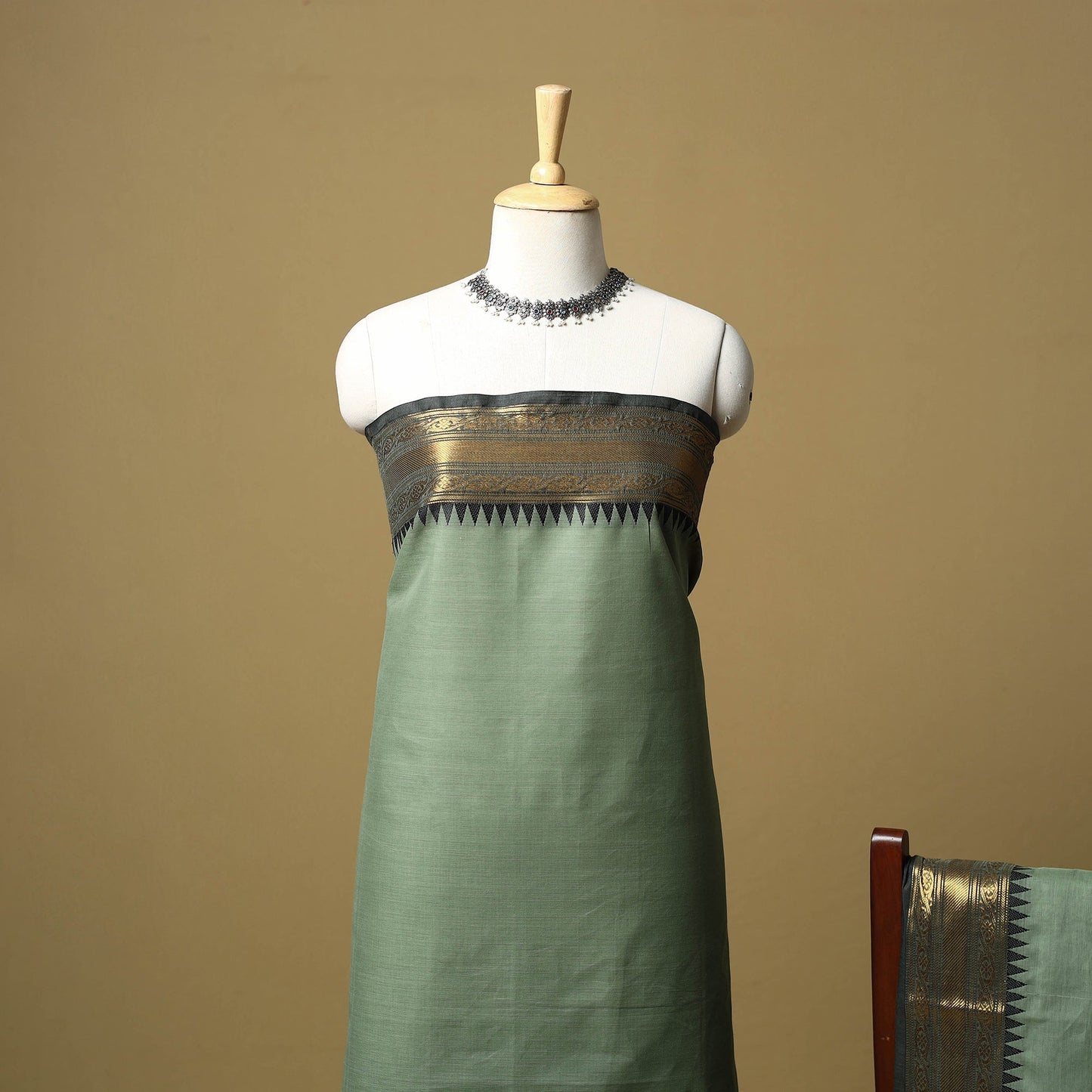 Kandangi chettinad cotton 2pc unstitched dress material 32