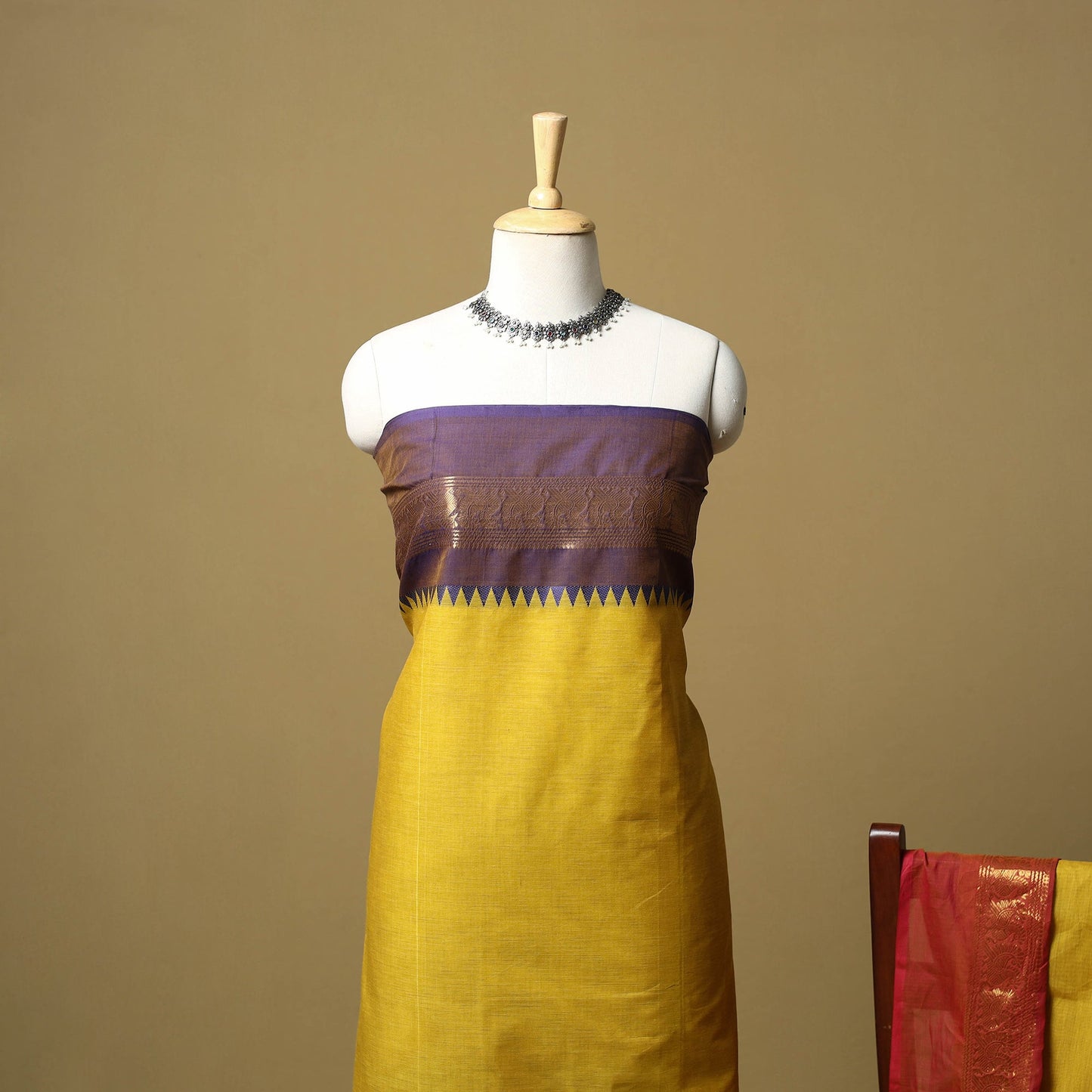 Kandangi chettinad cotton 2pc unstitched dress material 33