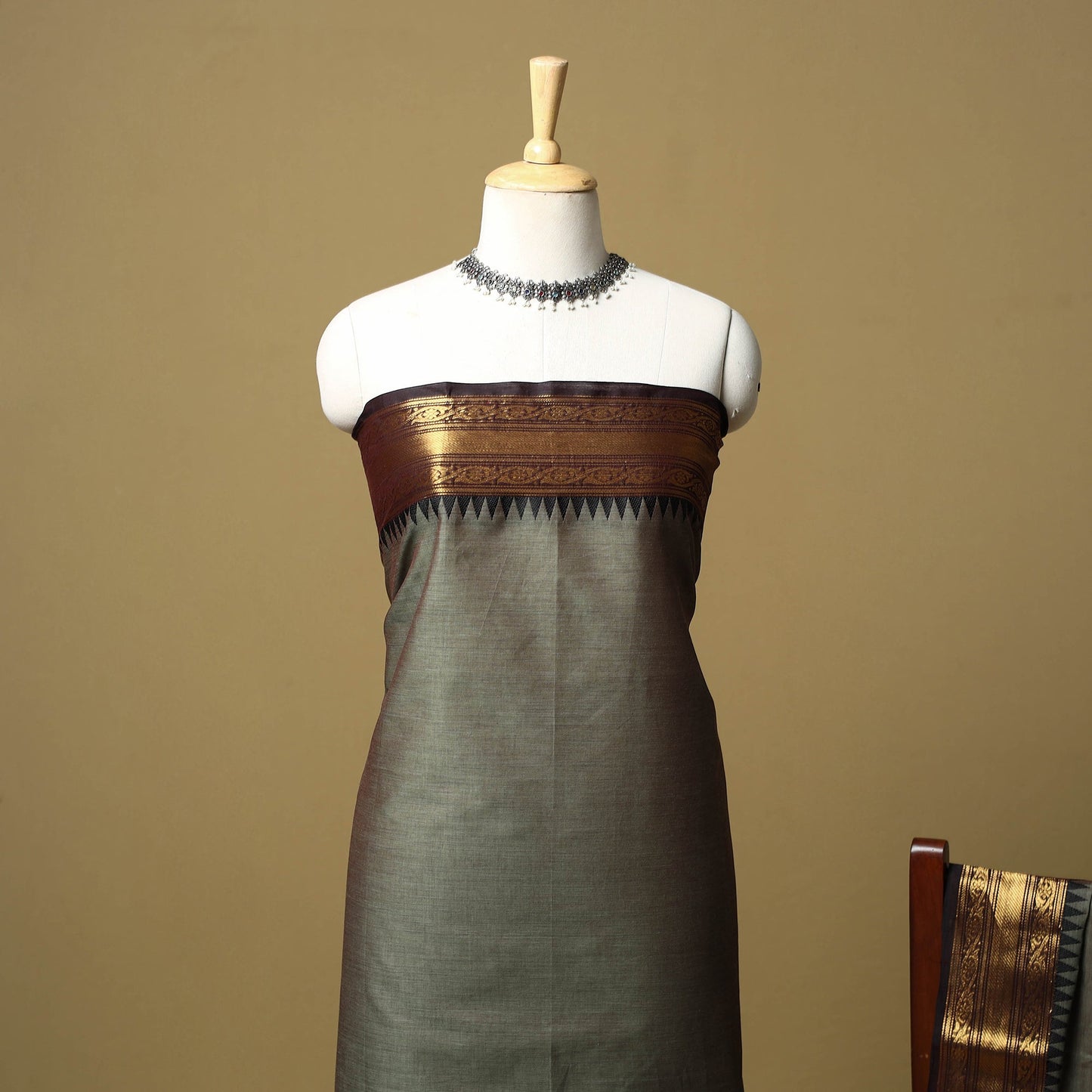 Kandangi chettinad cotton 2pc unstitched dress material 35