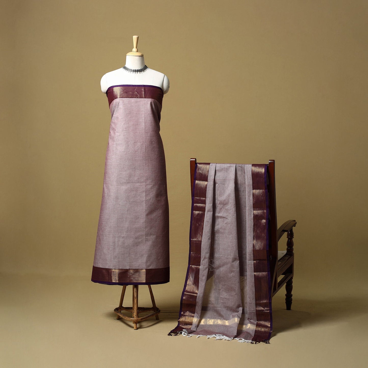 Kandangi chettinad cotton 2pc unstitched dress material 39