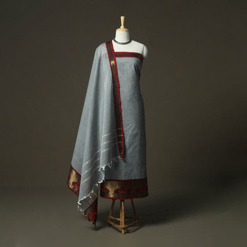 Kandangi chettinad cotton 2pc unstitched dress material 45