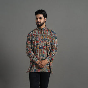 Kantha Stitch Cotton Short Jaipur Kurta for Men 15