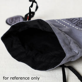  Kantha Work Block Print Cotton Potli Bag 