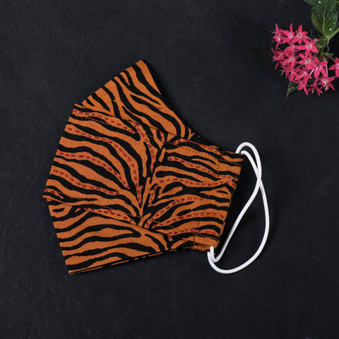  Kantha Work Hand Block Print Cotton 2 Layer Maska Snug Fit Face Cover 