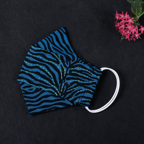  Kantha Work Hand Block Print Cotton 2 Layer Maska Snug Fit Face Cover 