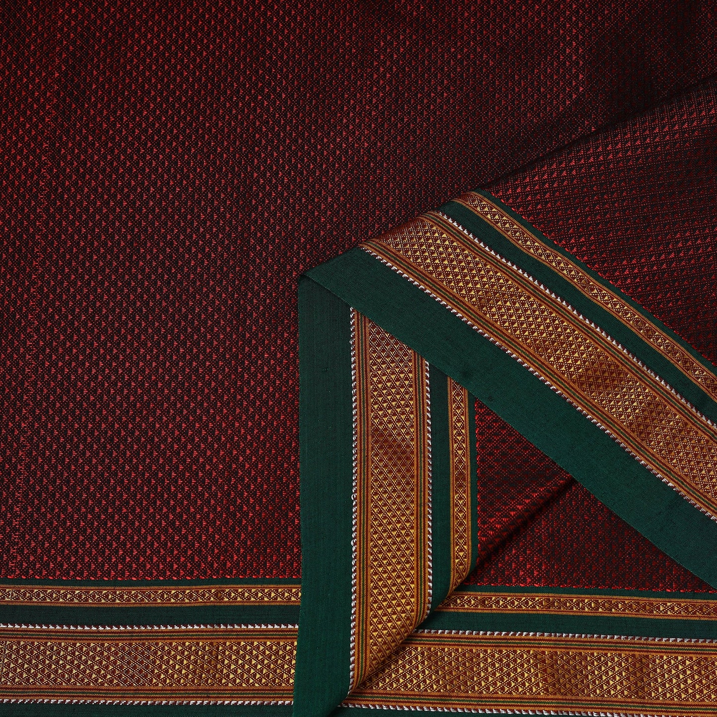 Karnataka weave cotton khun fabric 11 - handcrafted