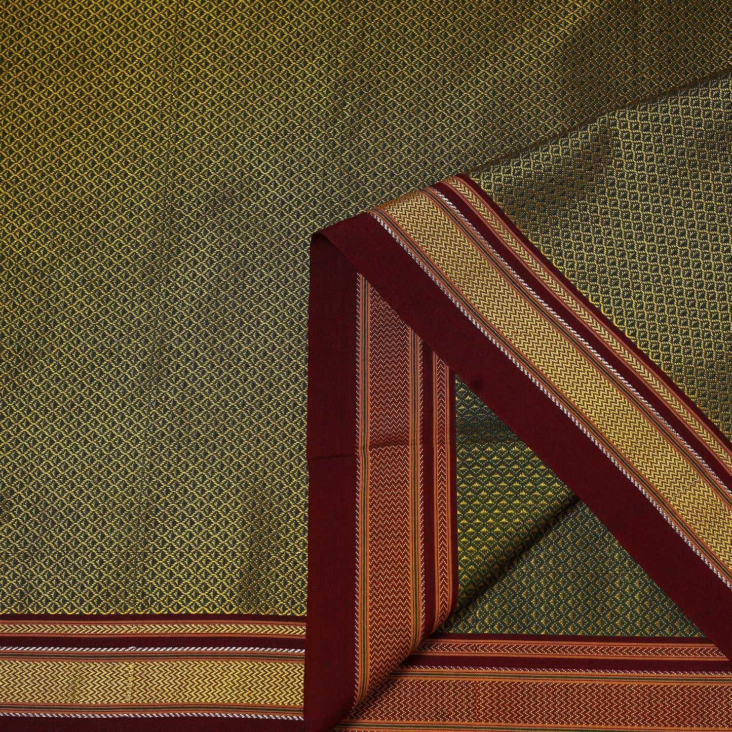 Karnataka weave cotton khun fabric 12 - handcrafted