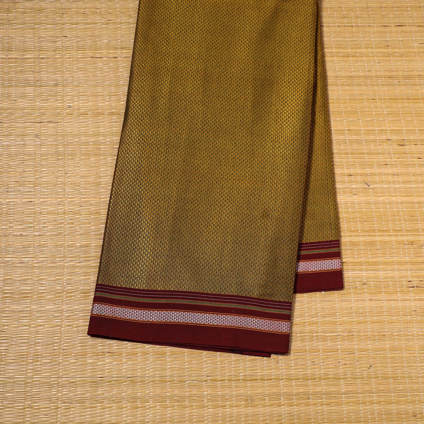 Karnataka weave cotton khun fabric 12 - handcrafted