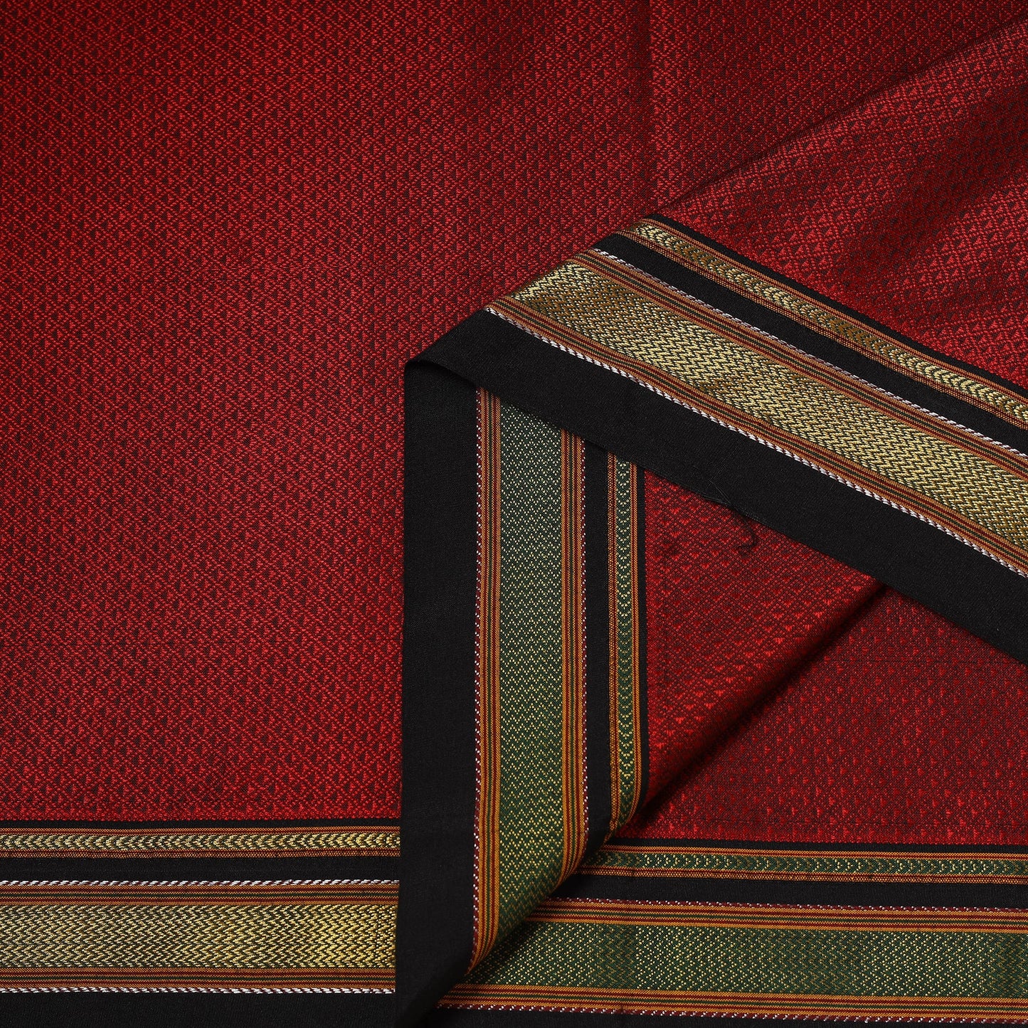 Karnataka weave cotton khun fabric 13 - handcrafted