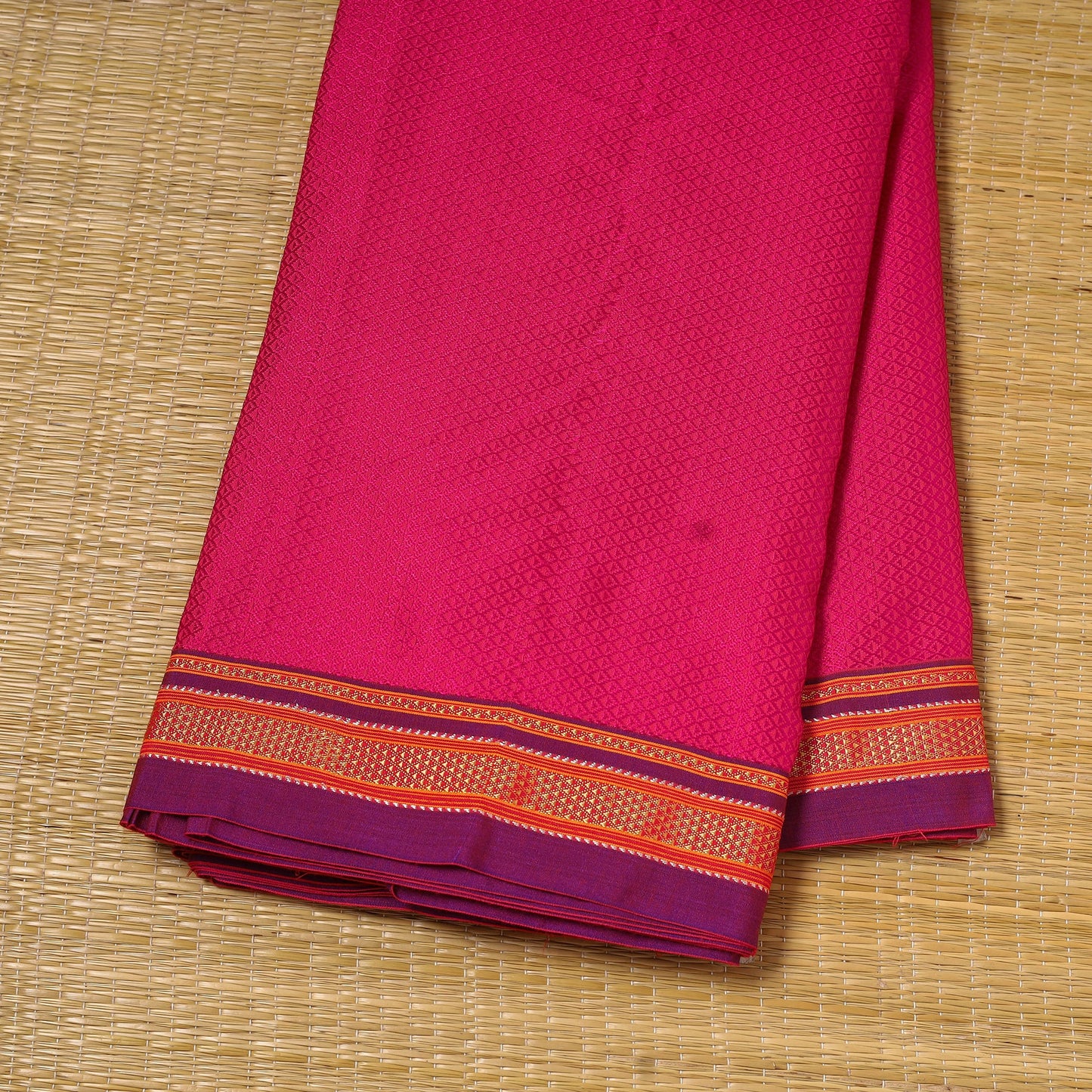 Karnataka weave cotton khun fabric 15 - handcrafted