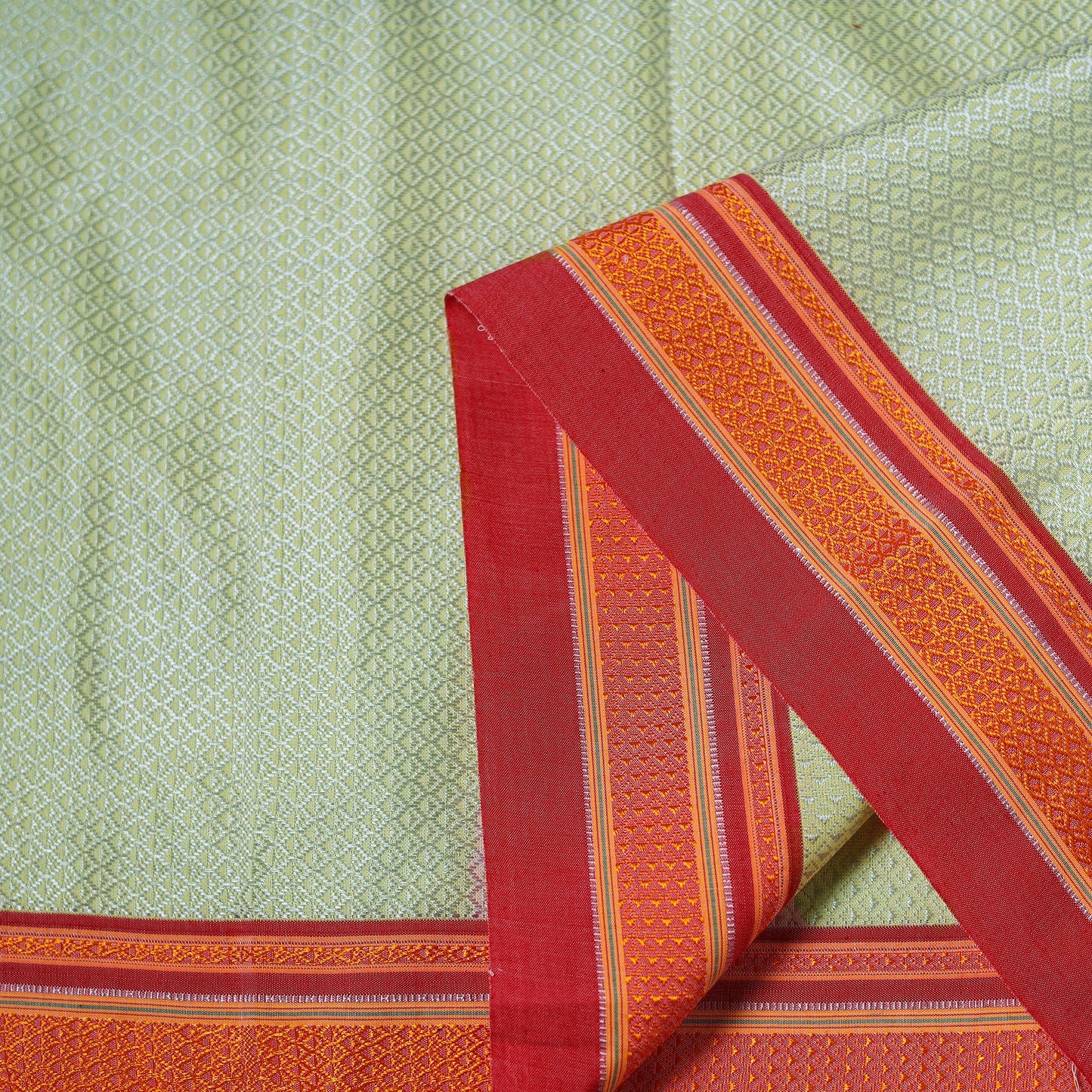 Karnataka weave cotton khun fabric 16 - handcrafted