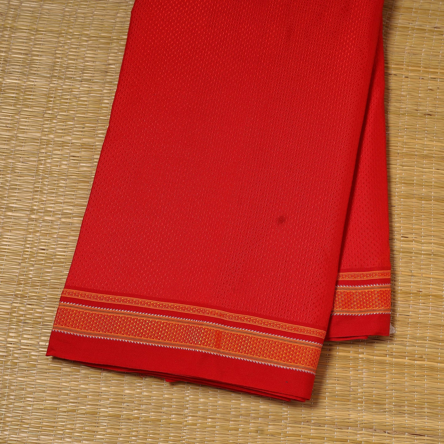 Karnataka weave cotton khun fabric 18 - handcrafted