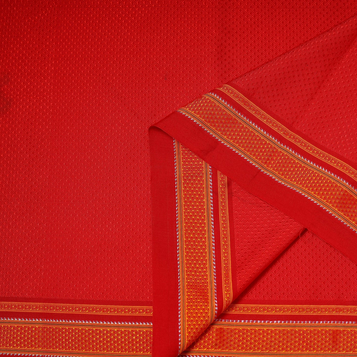 Karnataka weave cotton khun fabric 18 - handcrafted