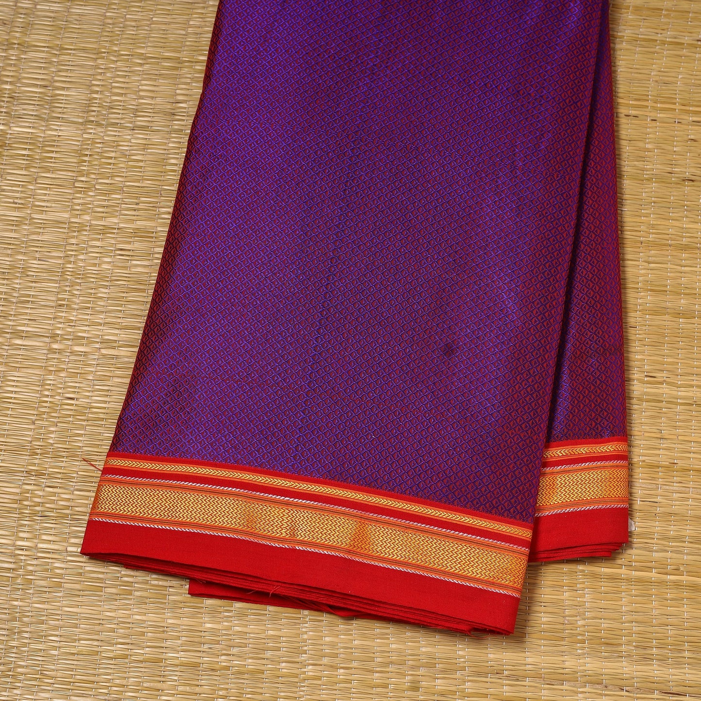 Karnataka weave cotton khun fabric 20 - handcrafted