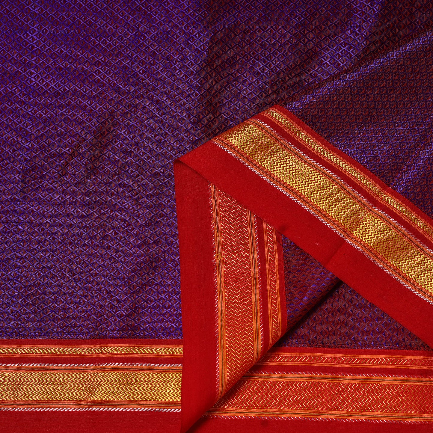 Karnataka weave cotton khun fabric 20 - handcrafted