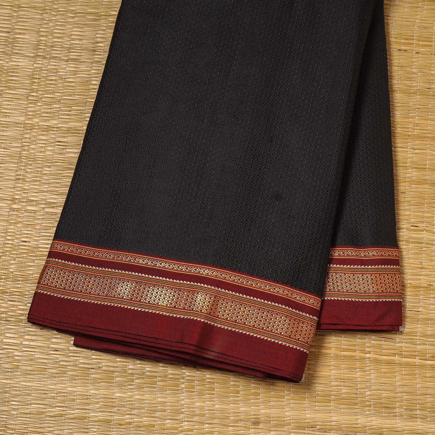 Karnataka weave cotton khun fabric 21 - handcrafted