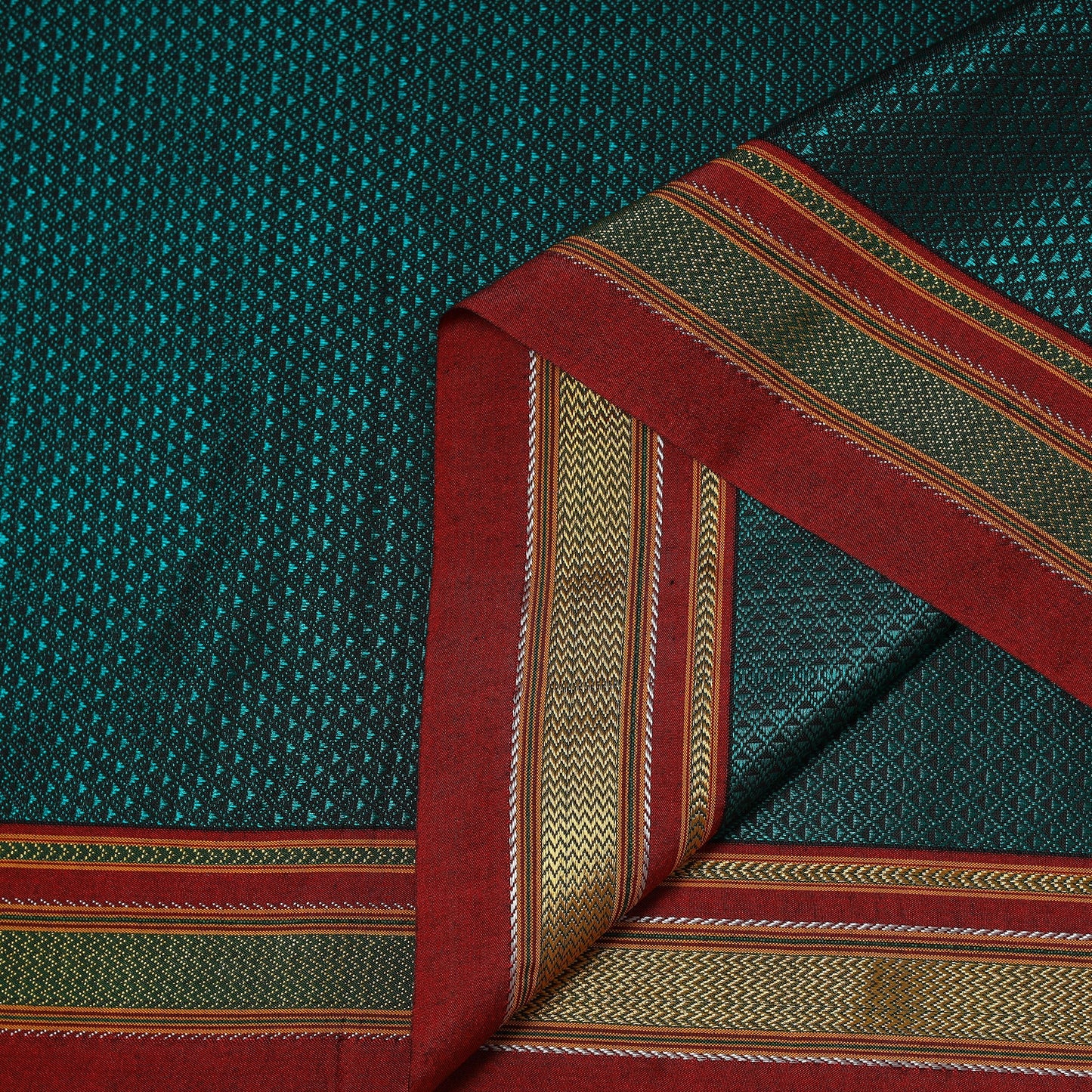 Karnataka weave cotton khun fabric 22 - handcrafted