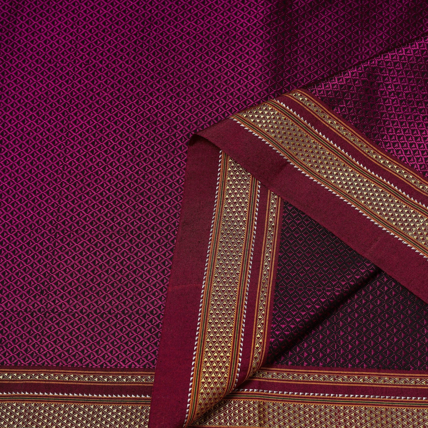 Karnataka weave cotton khun fabric 25 - handcrafted