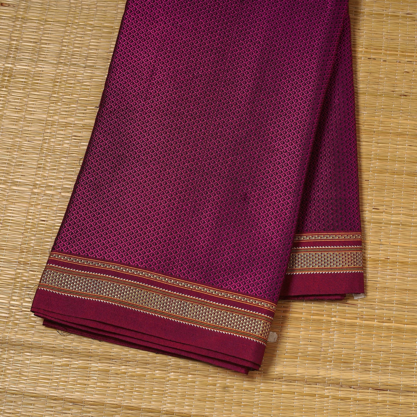 Karnataka weave cotton khun fabric 25 - handcrafted